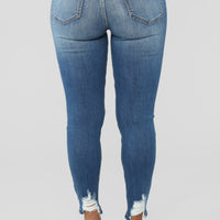 Ego Trip Mid Rise Jeans - Medium Blue Wash