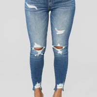 Ego Trip Mid Rise Jeans - Medium Blue Wash