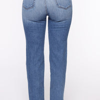 Killing 'Em Softly Side Split Jean - Medium Blue Wash