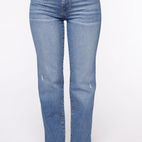 Killing 'Em Softly Side Split Jean - Medium Blue Wash