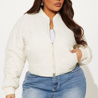 Up In The Lifts Lightweight Quilted Jacket - Cream