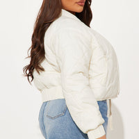 Up In The Lifts Lightweight Quilted Jacket - Cream