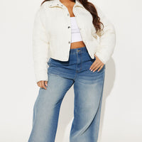 Sky High Light Weight Puffer Jacket - Cream