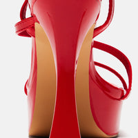 Andrea Platform Block Heels - Red