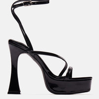 Andrea Platform Block Heels - Black