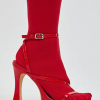 Andrea Platform Block Heels - Red