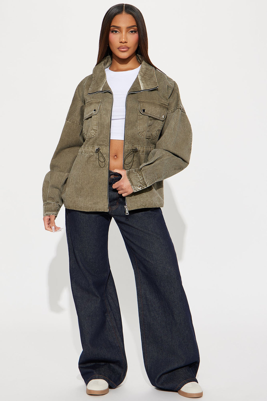Rocky Washed Utility Jacket - Olive