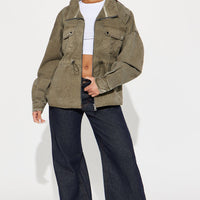 Rocky Washed Utility Jacket - Olive