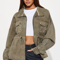Rocky Washed Utility Jacket - Olive