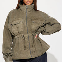 Rocky Washed Utility Jacket - Olive
