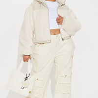 Up North Sherpa Puffer Jacket - Cream