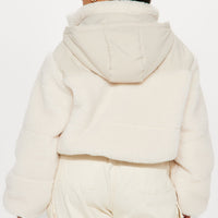 Up North Sherpa Puffer Jacket - Cream
