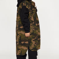 Millie Denim Camo Print Coat - Olive/combo