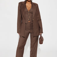 Lesson Learnt 2 Piece Blazer - Mocha