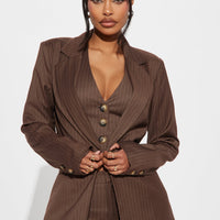 Lesson Learnt 2 Piece Blazer - Mocha