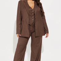 Lesson Learnt 2 Piece Blazer - Mocha
