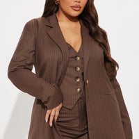 Lesson Learnt 2 Piece Blazer - Mocha