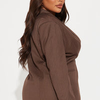 Lesson Learnt 2 Piece Blazer - Mocha