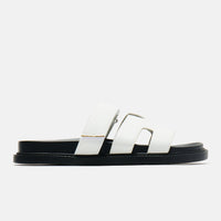 Agnes Flat Sandals - White