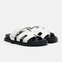 Agnes Flat Sandals - White