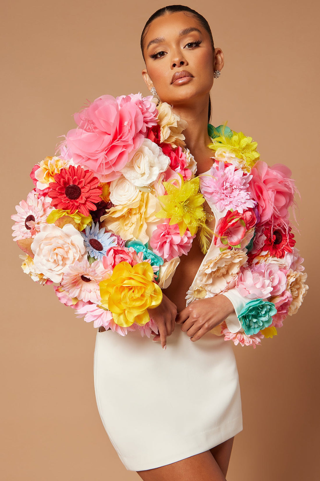 Romi Floral Jacket - Multi Color