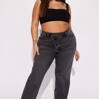 The Crossover Straight Leg Jeans - Black