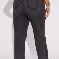 The Crossover Straight Leg Jeans - Black