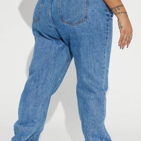Crossover Straight Leg Jeans - Medium Wash