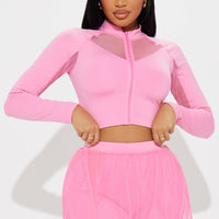 Pilates Glow Active Jacket - Bubblegum Pink
