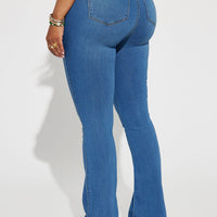 Deep In My Soul Flare Jeans - Medium Blue Wash