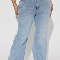 Bridge The Distance Wide Leg Jeans - Medium Blue Wash