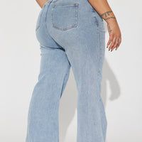 Bridge The Distance Wide Leg Jeans - Medium Blue Wash