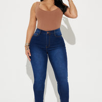 Marilyn High Waisted Skinny Jeans - Dark Wash