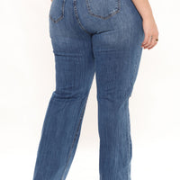 Tall Road Tripper Ripped Stretch Flare Jeans - Dark Wash
