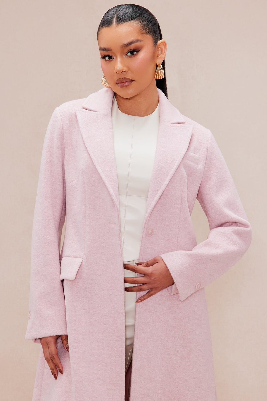 Katie Wool Coat - Pink