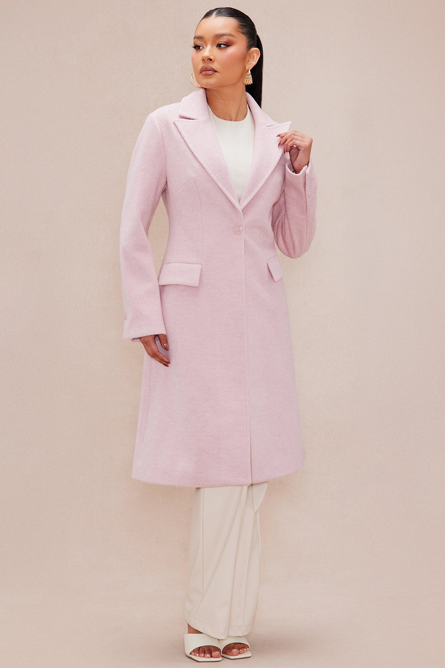 Katie Wool Coat - Pink