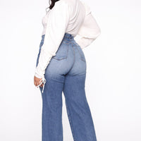 Killing 'Em Softly Side Split Jean - Medium Blue Wash