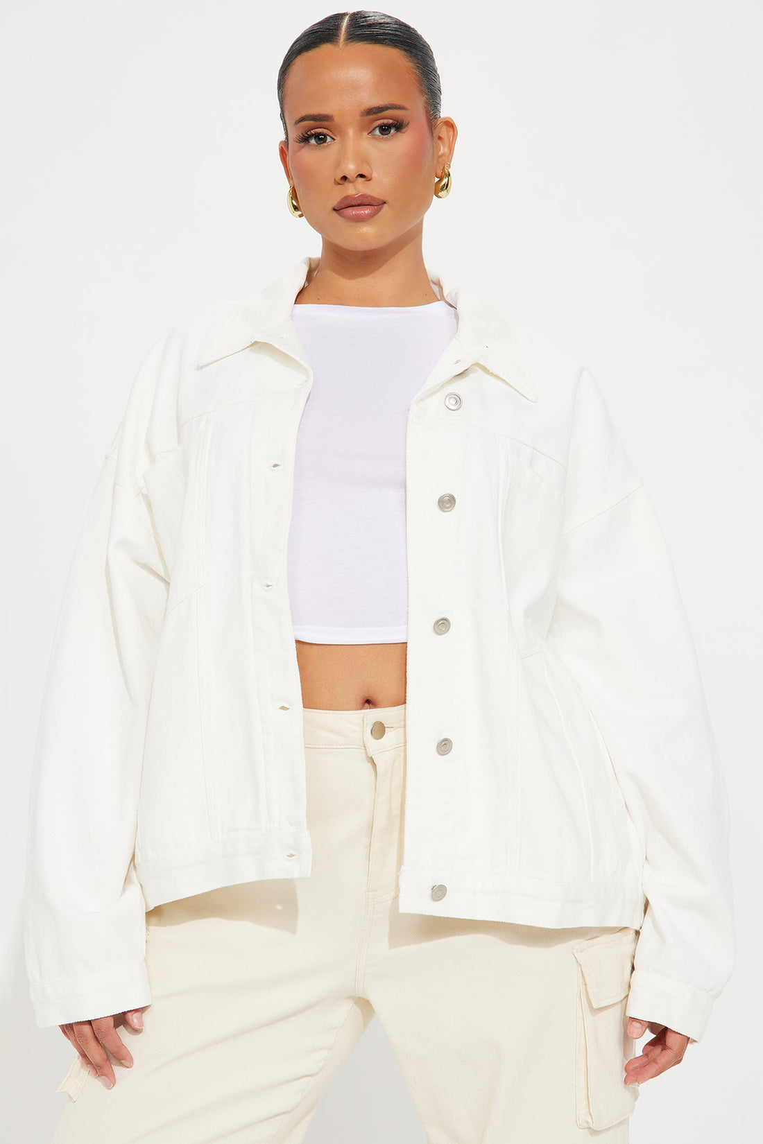 So Laid Back Washed Denim Jacket - Off White