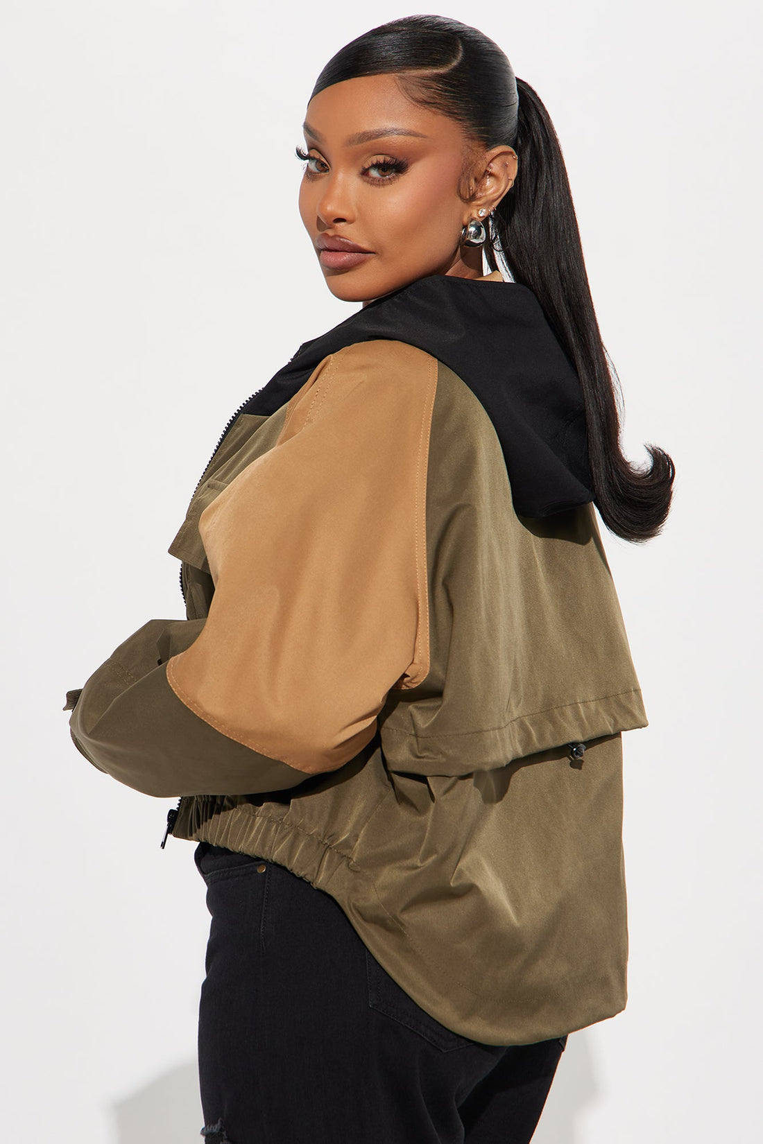 Trail Trek Hooded Jacket - Olive/combo