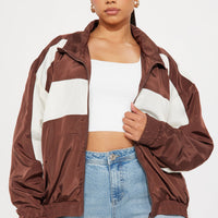 Gone Hiking Windbreaker - Chocolate/Combo
