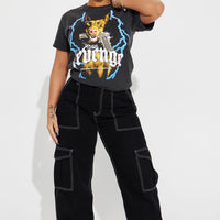 Petite Give Me A Break Cargo Carpenter Jeans - Black