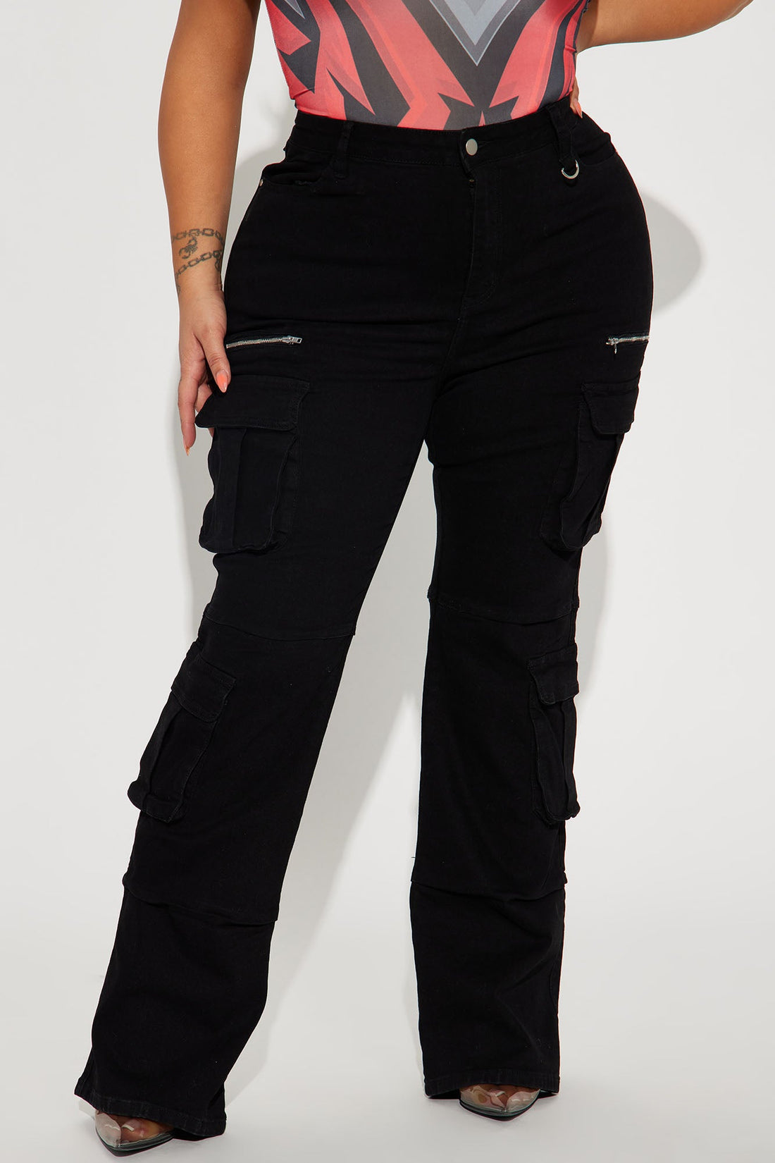 City Streets Stretch Cargo Jean - Black