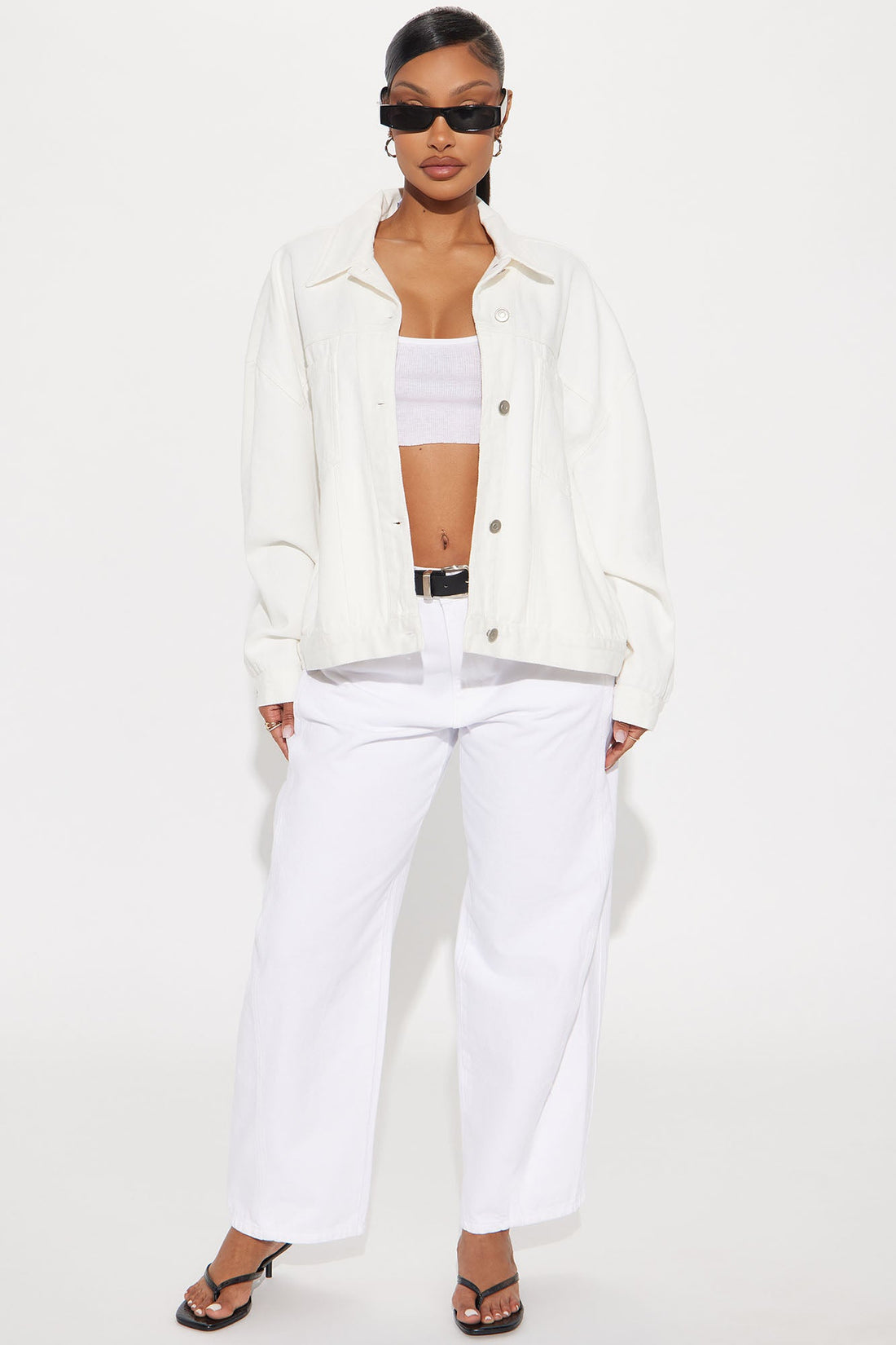 So Laid Back Washed Denim Jacket - Off White
