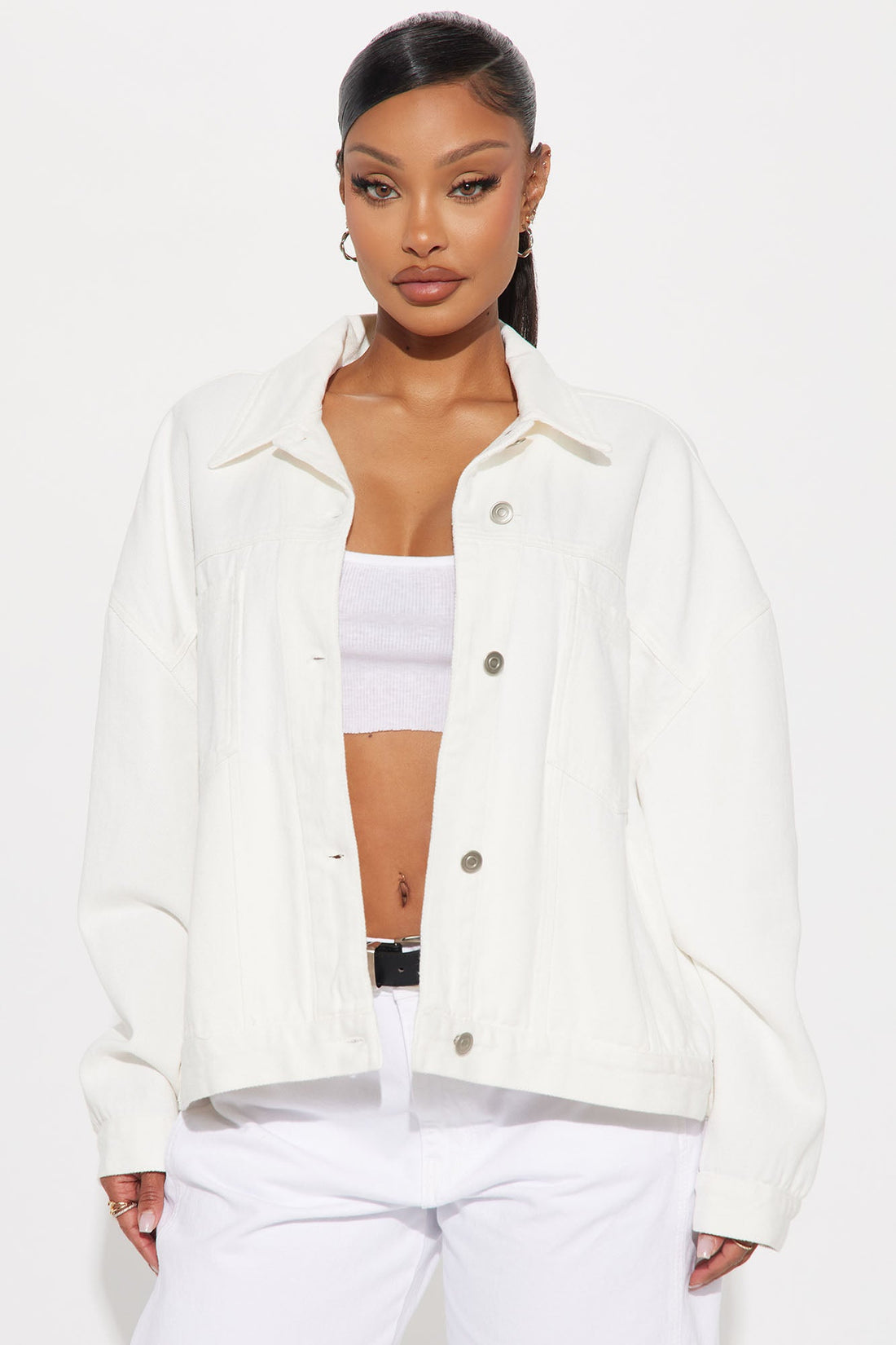 So Laid Back Washed Denim Jacket - Off White