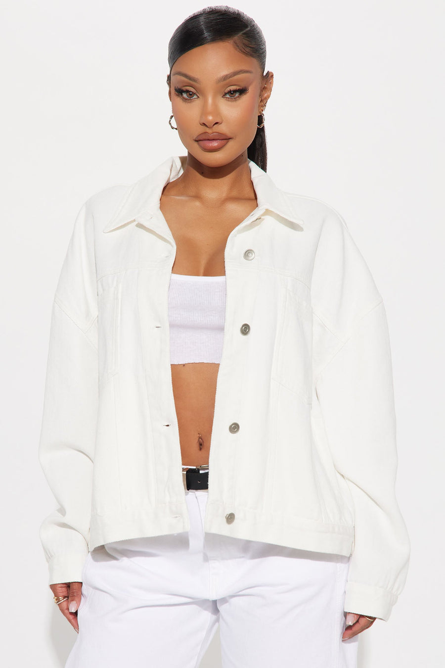 So Laid Back Washed Denim Jacket - Off White