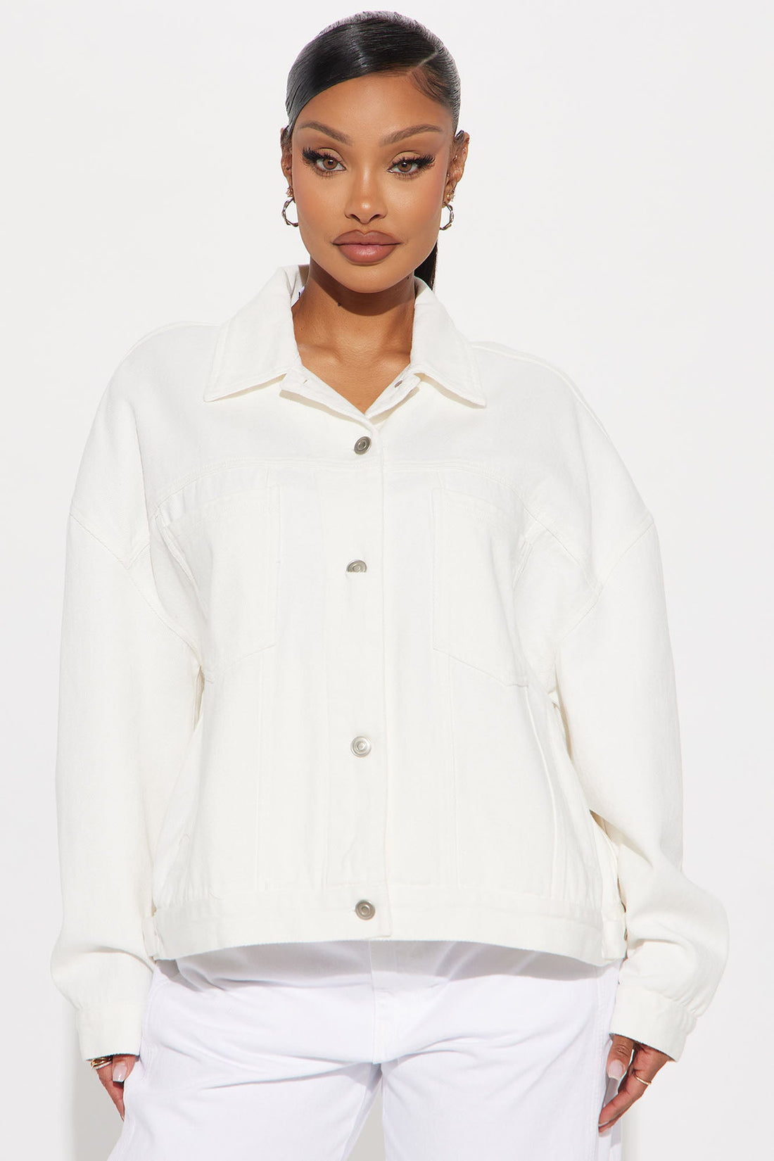 So Laid Back Washed Denim Jacket - Off White