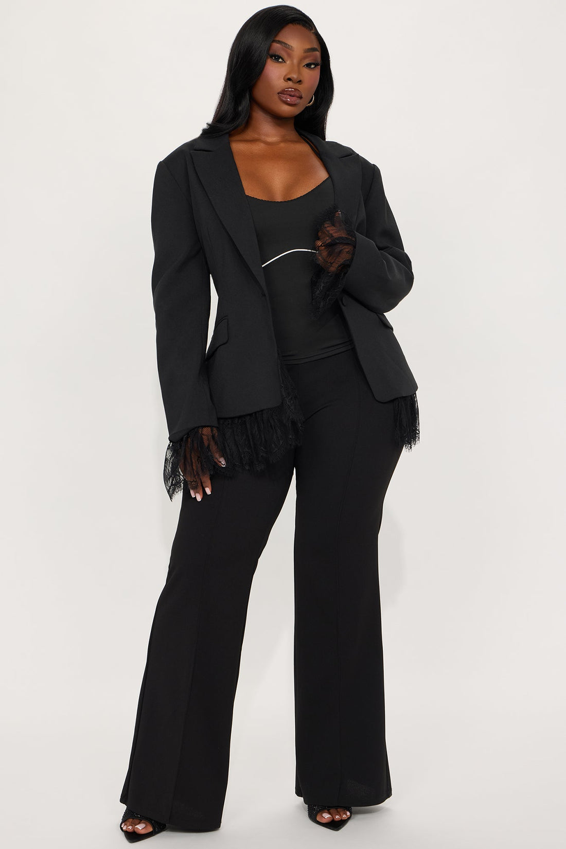 In Bloom Lace Blazer - Black