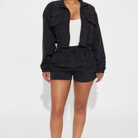 Best In The Game Windbreaker Jacket - Black