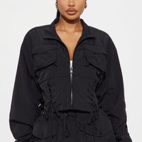 Best In The Game Windbreaker Jacket - Black