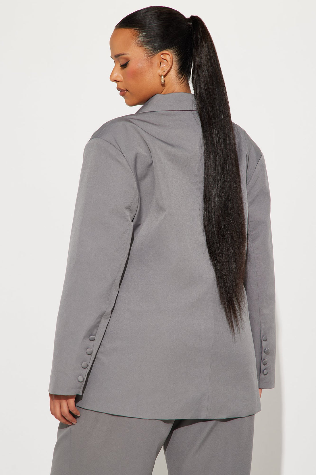 Office Behavior Oversized Blazer - Charcoal